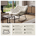XXL Rocking Chair with Steel Frame – Cream