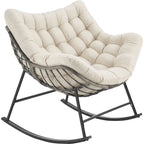 XXL Rocking Chair with Steel Frame – Cream